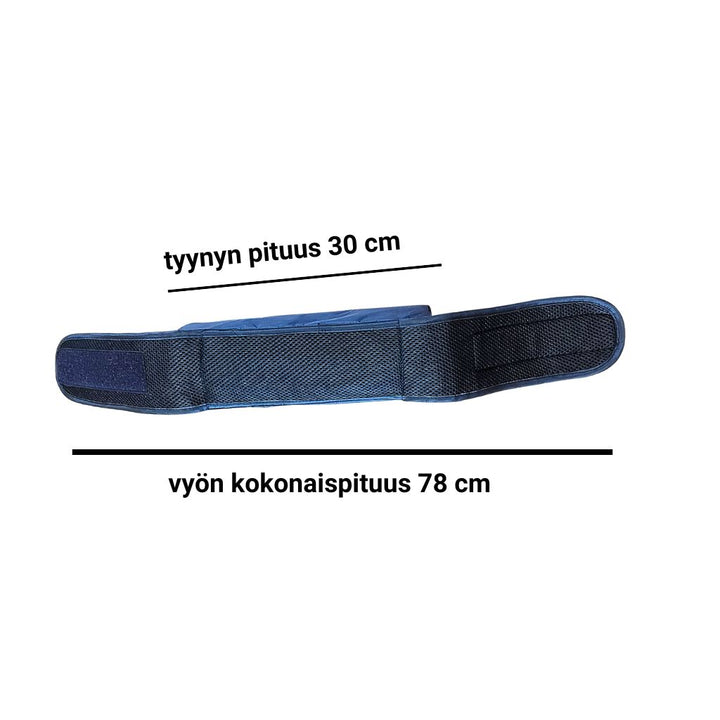 Lasten kuorsaus- ja uniapneavyön mitat.