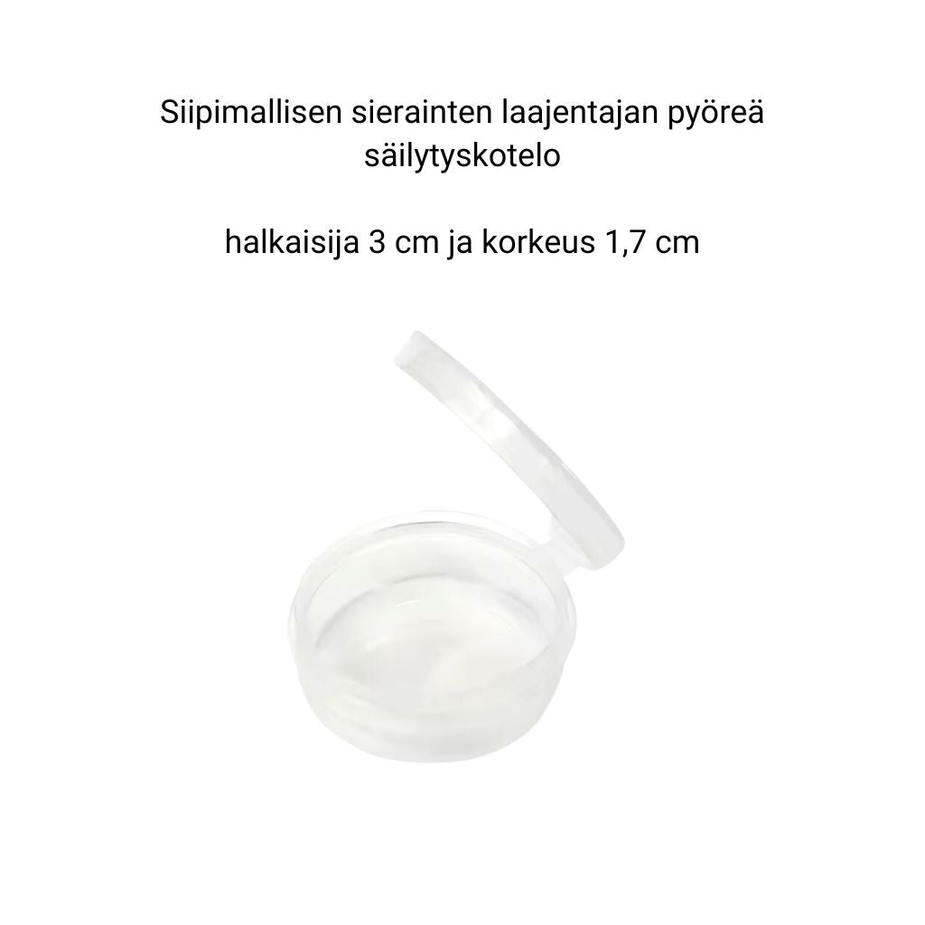 Siipimallisen sierainten laajentajan säilytyskotelo.