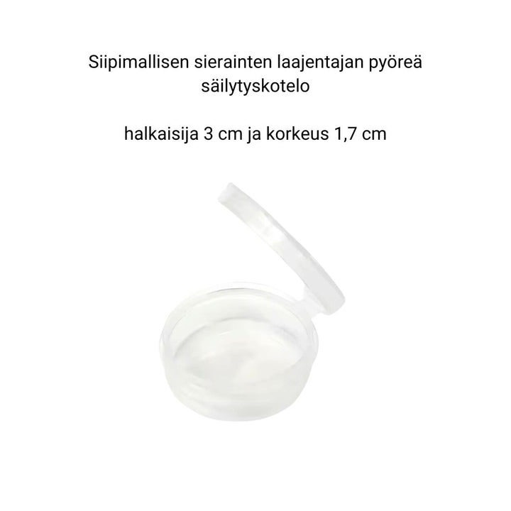 Siipimallisen sierainten laajentajan säilytyskotelo.