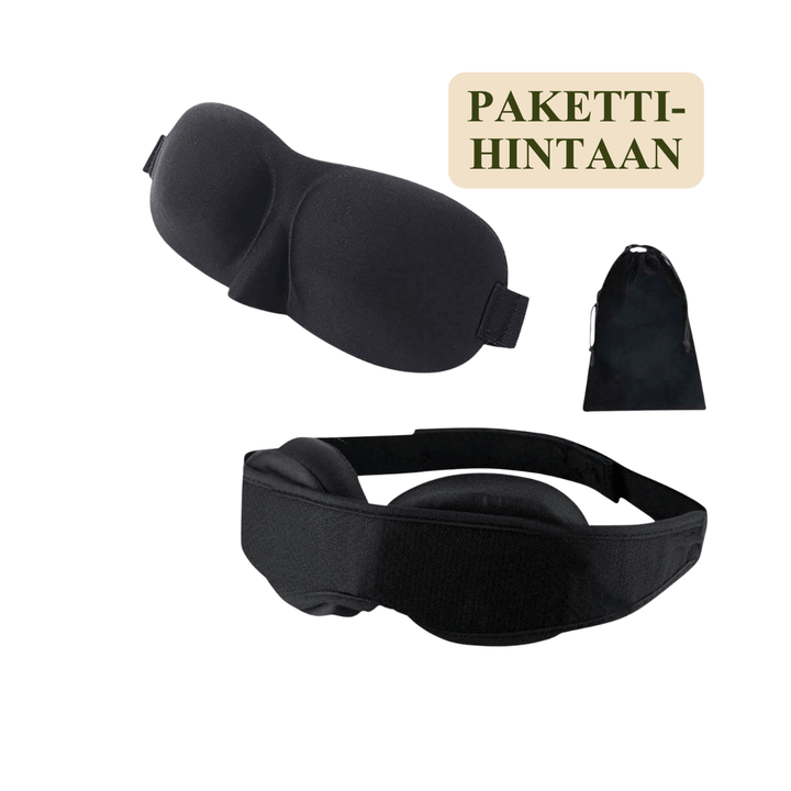 Yhteishintaan: 3D-perhosunimaski ja 3D-kuppiunimaski