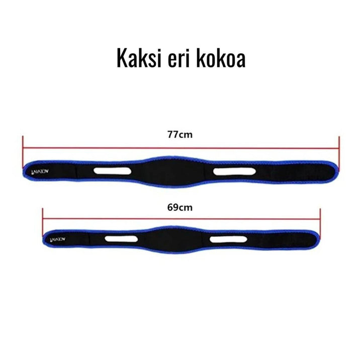 Perusmallisen leukatuen kokovaihtoehdot.