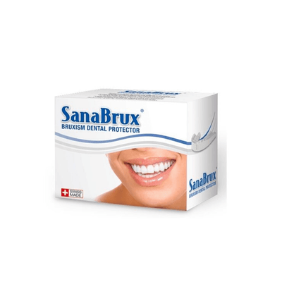 SanaBrux-purentakisko hampaiden narskuttelun kotihoitoon.