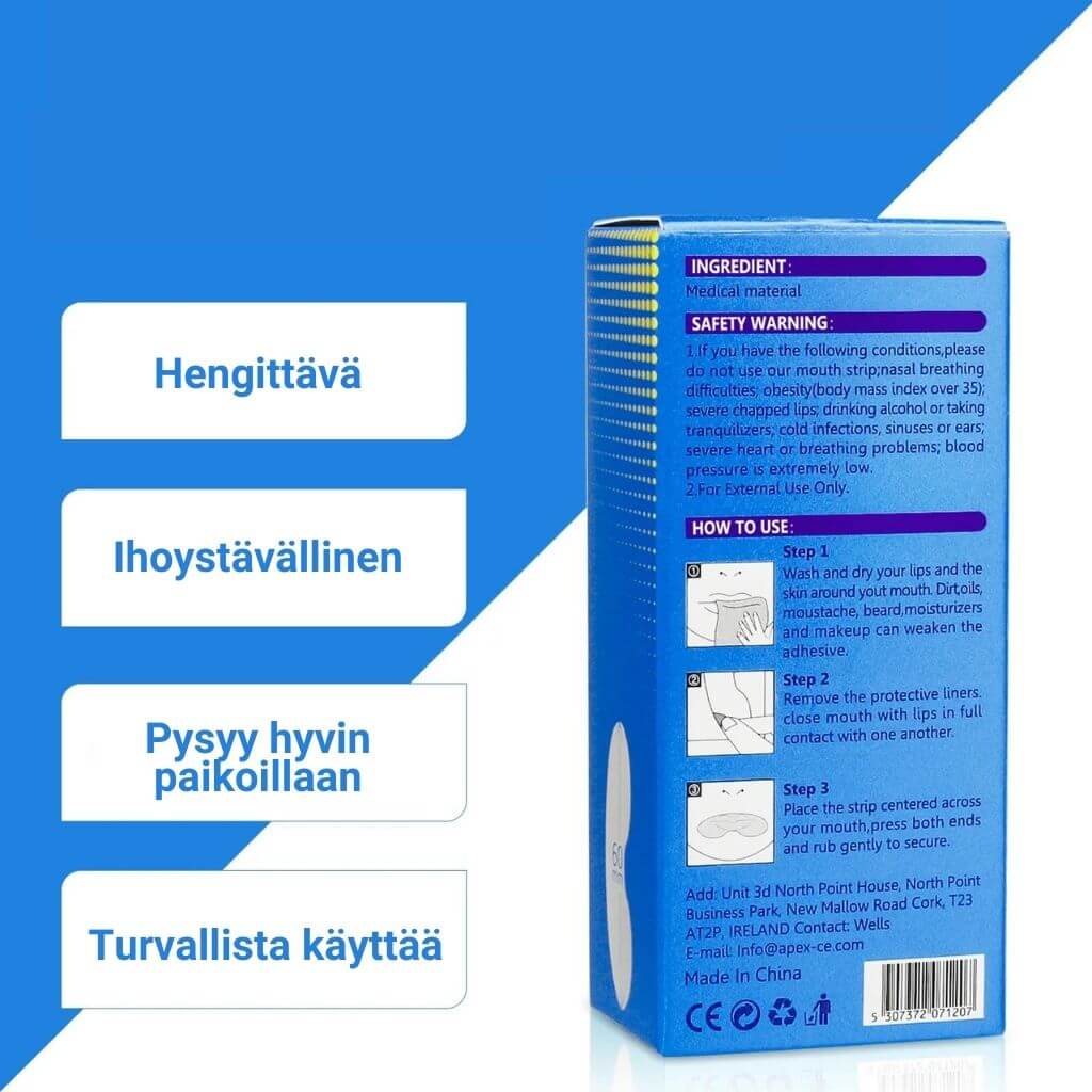 Liuskamallisen suuteipin ominaisuudet ja käyttöohjeet.